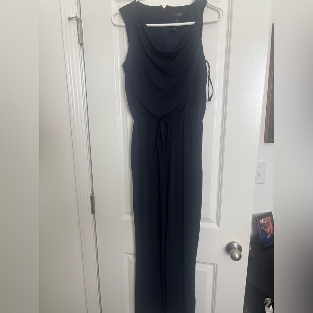 Elegant Navy Blue Sleeveless Jumpsuit
